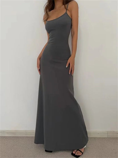 Robe longue à bretelles